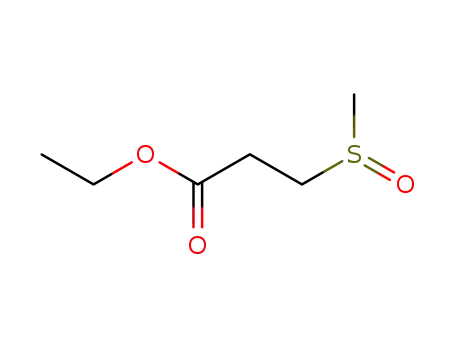Molecular Structure of 52754-04-8 (Propanoic acid, 3-(methylsulfinyl)-, ethyl ester)