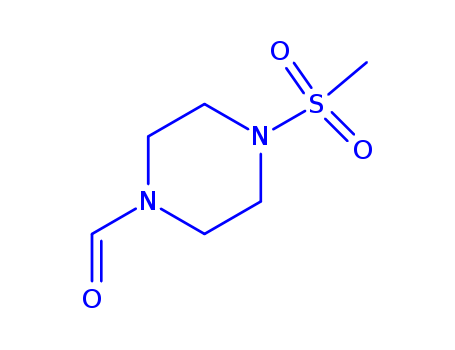 Molecular Structure of 139605-60-0 (1-Piperazinecarboxaldehyde, 4-(methylsulfonyl)-)