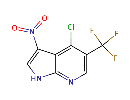 Molecular Structure of 1196507-60-4 (1H-Pyrrolo[2,3-b]pyridine, 4-chloro-3-nitro-5-(trifluoromethyl)-)