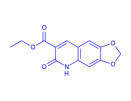 Molecular Structure of 19658-64-1 (ETHYL 6-HYDROXY-[1,3]DIOXOLO[4,5-G]QUINOLINE-7-CARBOXYLATE)