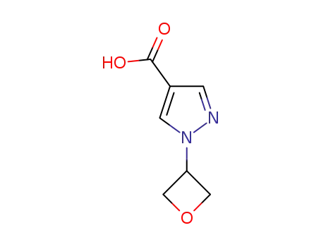 Molecular Structure of 1389323-51-6 (1-(Oxetan-3-yl)-1H-pyrazole-4-carboxylic acid)