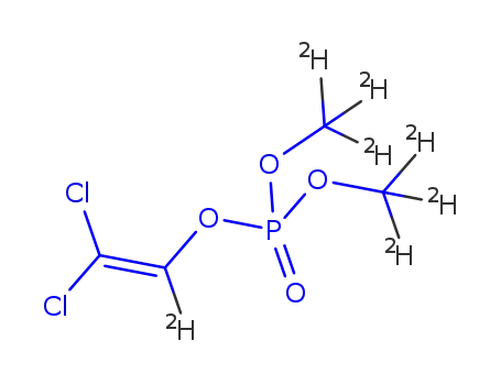 Molecular Structure of 203645-53-8 (2,2-dichlorovinyl bis(trideuteriomethyl) phosphate)