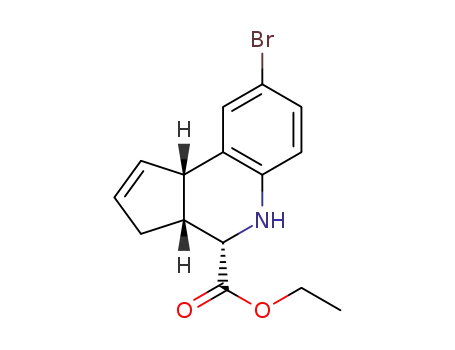 Molecular Structure of 957559-59-0 ((3aR,4S,9bS)-ethyl 8-bromo-3a,4,5,9b-tetrahydro-3H-cyclopenta[c]quinoline-4-carboxylate)