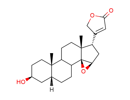 Molecular Structure of 2042-59-3 (14,15β-Epoxy-3β-hydroxy-5β-card-20(22)-enolide)