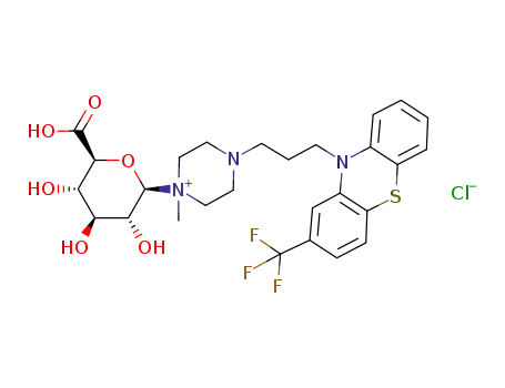 1-((2R,3R,4S,5S,6S)-6-Carboxy-3,4,5-trihydroxy-tetrahydro-pyran-2-yl)-1-methyl-4-[3-(2-trifluoromethyl-phenothiazin-10-yl)-propyl]-piperazin-1-ium; chloride