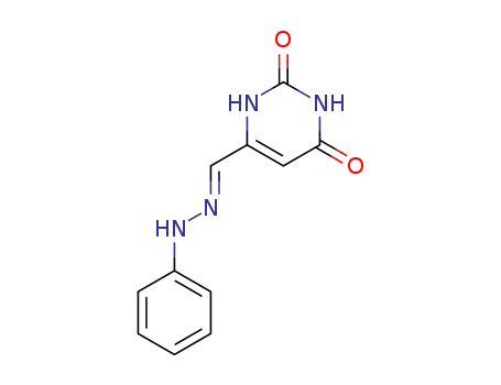 4-Pyrimidinecarboxaldehyde,1,2,3,6-tetrahydro-2,6-dioxo-, 4-(2-phenylhydrazone) cas  14304-71-3