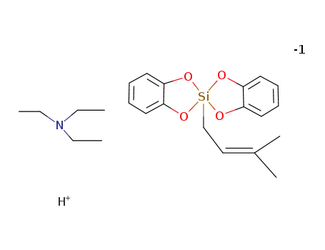 Molecular Structure of 114571-77-6 (triethylammonium bis(catecholato)(3-methyl-2-butenyl)siliconate)