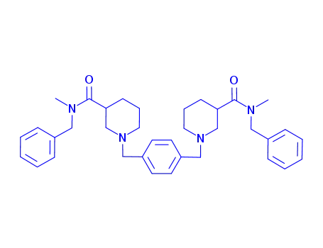 Molecular Structure of 145348-16-9 (alpha,alpha'-bis(3-(N-benzyl-N-methylcarbamoyl)piperidinol)-4-xylene)