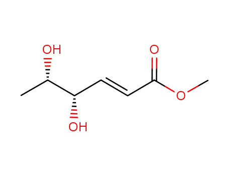Molecular Structure of 143289-07-0 ((E)-(4S,5S)-4,5-Dihydroxy-hex-2-enoic acid methyl ester)