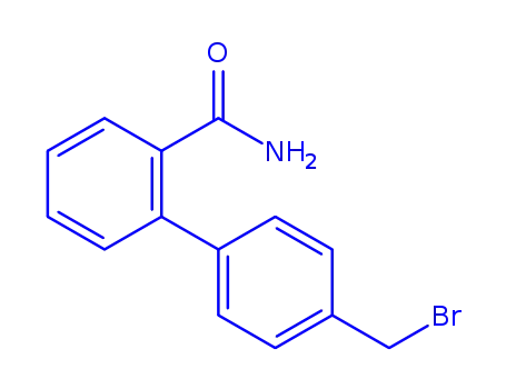 Molecular Structure of 147404-72-6 (4'-(Bromomethyl)biphenyl-2-carboxamide)