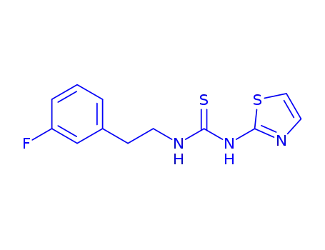 Molecular Structure of 149486-04-4 (1-[2-(3-fluorophenyl)ethyl]-3-(1,3-thiazol-2-yl)thiourea)
