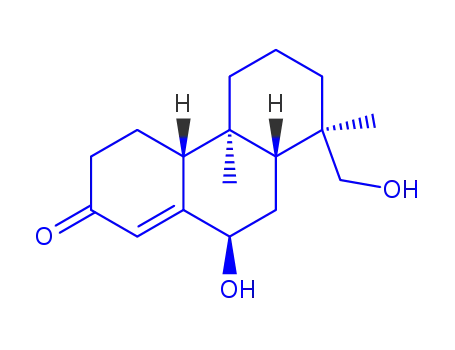 Molecular Structure of 262355-96-4 (7,15-Dihydroxy-8(14)-podocarpen-13-one)