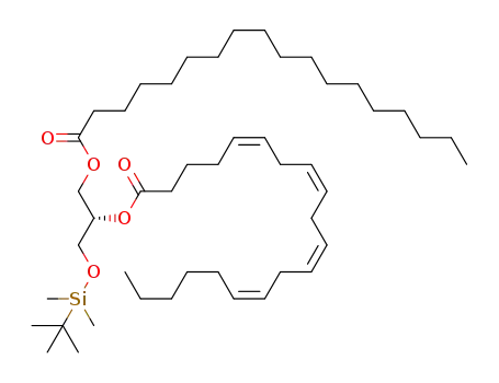Molecular Structure of 1363901-86-3 (2-O-arachidonoyl-3-O-(tert-butyldimethylsilyl)-1-O-stearoyl-sn-glycerol)