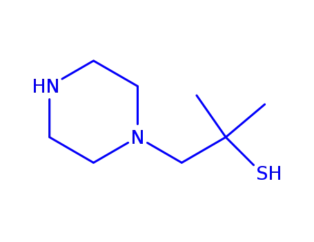 Molecular Structure of 260268-16-4 (1-Piperazineethanethiol,-alpha-,-alpha--dimethyl-(9CI))