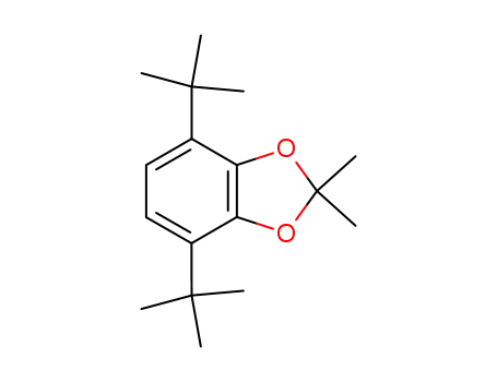 Molecular Structure of 19924-24-4 (1,3-Benzodioxole, 4,7-bis(1,1-dimethylethyl)-2,2-dimethyl-)