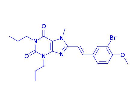 151539-50-3,8-[(E)-2-(3-bromo-4-methoxyphenyl)ethenyl]-7-methyl-1,3-dipropyl-3,7-dihydro-1H-purine-2,6-dione,