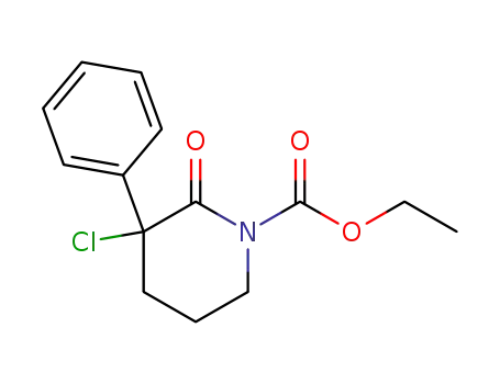 Molecular Structure of 68475-11-6 (1-Piperidinecarboxylic acid, 3-chloro-2-oxo-3-phenyl-, ethyl ester)