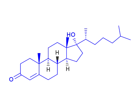 Molecular Structure of 157636-45-8 (17-hydroxycholest-4-en-3-one)