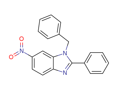 Molecular Structure of 109747-07-1 (1H-Benzimidazole, 6-nitro-2-phenyl-1-(phenylmethyl)-)