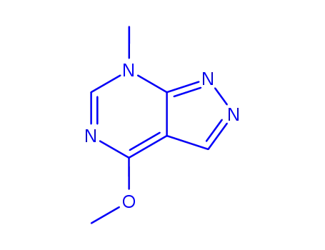 Molecular Structure of 343330-75-6 (7H-Pyrazolo[3,4-d]pyrimidine,4-methoxy-7-methyl-(9CI))