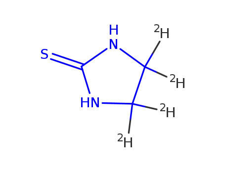 Molecular Structure of 352431-28-8 (2-IMIDAZOLIDINETHIONE-4,5-D4)