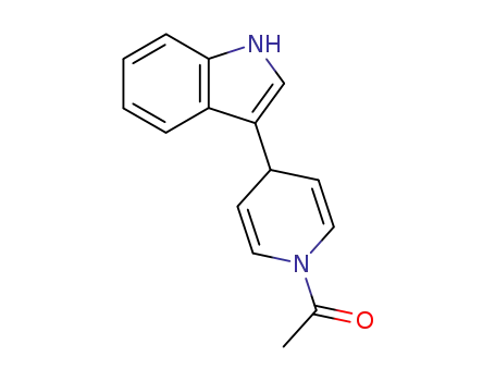 Molecular Structure of 34981-12-9 (3-(1-ACETYL-,4-DIHYDROPYRID-4-YL)INDOLE)