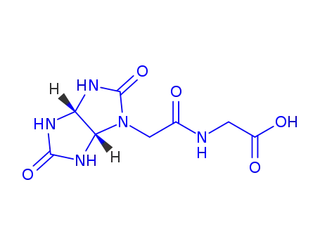 Molecular Structure of 436088-51-6 ([2-(2,5-DIOXO-HEXAHYDRO-IMIDAZO[4,5-D]IMIDAZOL-1-YL)-ACETYLAMINO]-ACETIC ACID)