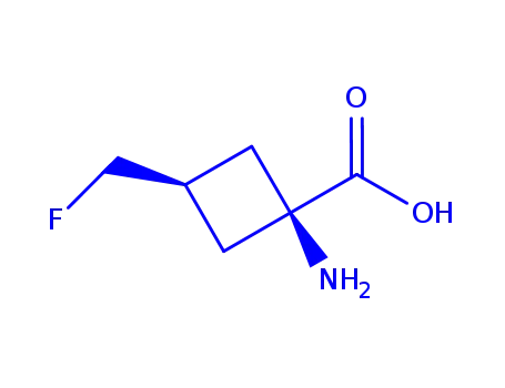 Molecular Structure of 439090-12-7 (Cyclobutanecarboxylic acid, 1-amino-3-(fluoromethyl)-, trans- (9CI))