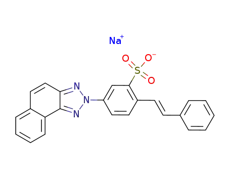 Molecular Structure of 56776-27-3 (Benzenesulfonic acid,5-(2H-naphtho[1,2-d]- triazol-2-yl)-2-[(1E)-2-phenylethenyl]-,sodium salt )