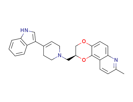 1,4-Dioxino[2,3-f]quinoline, 2-[[3,6-dihydro-4-(1H-indol-3-yl)-1(2H)-pyridinyl]methyl]-2,3-dihydro-8-methyl-, (2S)-