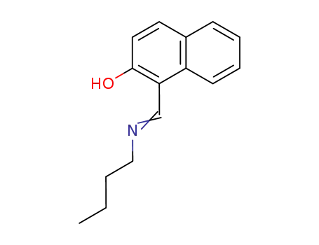 Molecular Structure of 31012-22-3 (2-Naphthalenol, 1-[(butylimino)methyl]-)