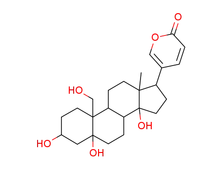 Molecular Structure of 508-79-2 (3β,5,14,19-Tetrahydroxy-5β-bufa-20,22-dienolide)
