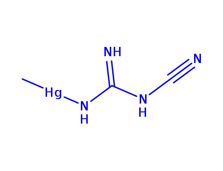 Molecular Structure of 502-39-6 (1-cyano-3-(methylmercurio)guanidine)