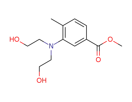 Molecular Structure of 18595-32-9 (methyl 3-[bis(2-hydroxyethyl)amino]-4-methylbenzoate)