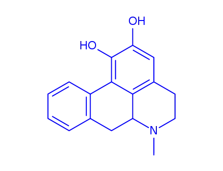 Molecular Structure of 50976-96-0 (6-methyl-5,6,6a,7-tetrahydro-4H-dibenzo[de,g]quinoline-1,2-diol)