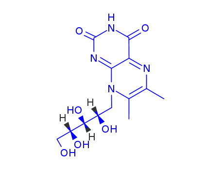 Molecular Structure of 5118-16-1 (6,7-dimethyl-8-ribityllumazine)