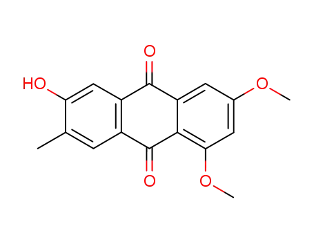 Molecular Structure of 144828-18-2 (9,10-Anthracenedione,6-hydroxy-1,3-dimethoxy-7-methyl-)