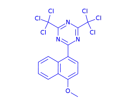 Molecular Structure of 69432-40-2 (2-(4-METHOXY-1-NAPHTHYL)-4,6-BIS(TRICHLOROMETHYL)-1,3,5-TRIAZINE)