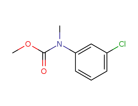 Molecular Structure of 80179-78-8 (Carbamic acid, (3-chlorophenyl)methyl-, methyl ester)