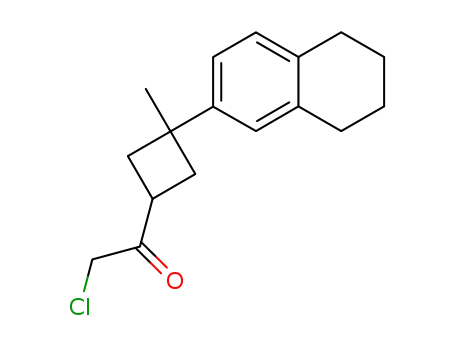 Molecular Structure of 393803-03-7 (Ethanone,
2-chloro-1-[3-methyl-3-(5,6,7,8-tetrahydro-2-naphthalenyl)cyclobutyl]-)