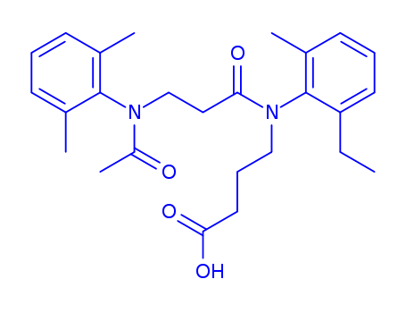 4-[N-[3-(N-acetyl-2,6-dimethylanilino)propanoyl]-2-ethyl-6-methylanilino]butanoic acid
