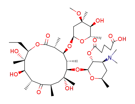 (3<i>R</i>)-14<i>t</i>-ethyl-6<i>t</i>-[<i>O</i>-(4-carboxy-butyryl)-3-dimethylamino-β-D-<i>xylo</i>-3,4,6-trideoxy-hexopyranosyloxy]-4<i>t</i>-(3,<i>O</i><sup>3</sup>-dimethyl-α-L-<i>ribo</i>-2,6-dideoxy-hexopyranosyloxy)-7<i>c</i>,12<i>t</i>,13<i>c</i>-trihydroxy-3<i>r</i>,5