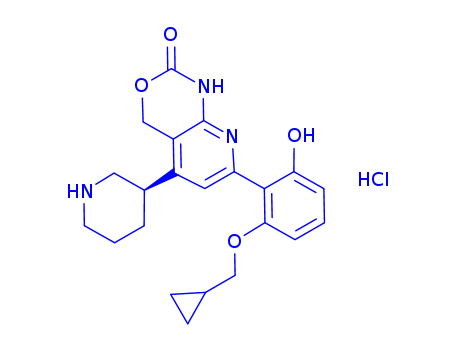 7-[2-(Cyclopropylmethoxy)-6-hydroxyphenyl]-1,4-dihydro-5-[(3S)-3-piperidinyl]-2H-pyrido[2,3-d][1,3]oxazin-2-one hydrochloride