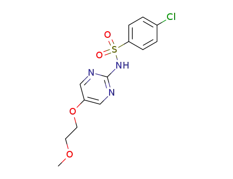 Molecular Structure of 6129-29-9 (Benzenesulfonamide, 4-chloro-N-[5-(2-methoxyethoxy)-2-pyrimidinyl]-)