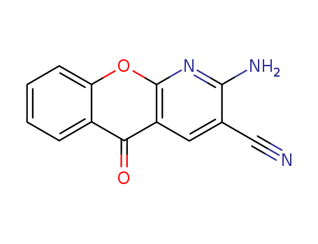 2-Amino-5-oxo-5H-(1) benzopyrano-(2,3-b)-pyridine-3-carbonitrile
