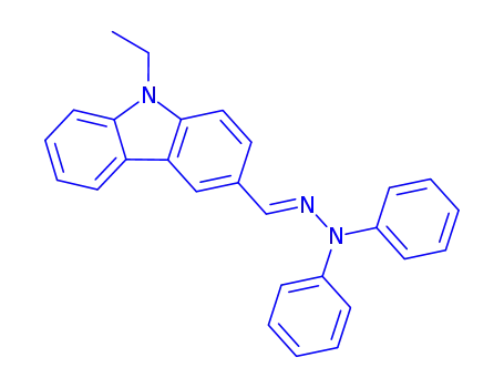 Molecular Structure of 73276-70-7 (3-(DIPHENYLHYDRAZONOMETHYL)-9-ETHYLCARBAZOLE)