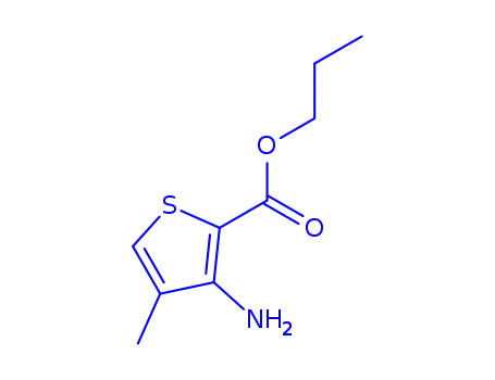 Molecular Structure of 780018-87-3 (2-Thiophenecarboxylicacid,3-amino-4-methyl-,propylester(9CI))