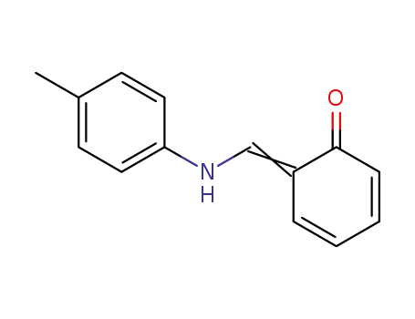 Molecular Structure of 53565-66-5 (2,4-Cyclohexadien-1-one, 6-[[(4-methylphenyl)amino]methylene]-)