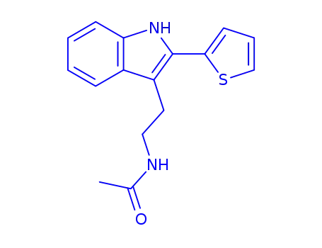 Molecular Structure of 823821-79-0 (Acetamide, N-[2-[2-(2-thienyl)-1H-indol-3-yl]ethyl]-)