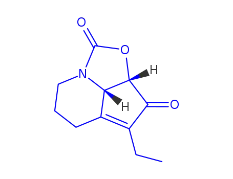 Molecular Structure of 80152-12-1 (1H-2-Oxa-7a-azacyclopent[cd]indene-1,3(5H)-dione,  4-ethyl-2a,6,7,7b-tetrahydro-,  (2aS-cis)-  (9CI))